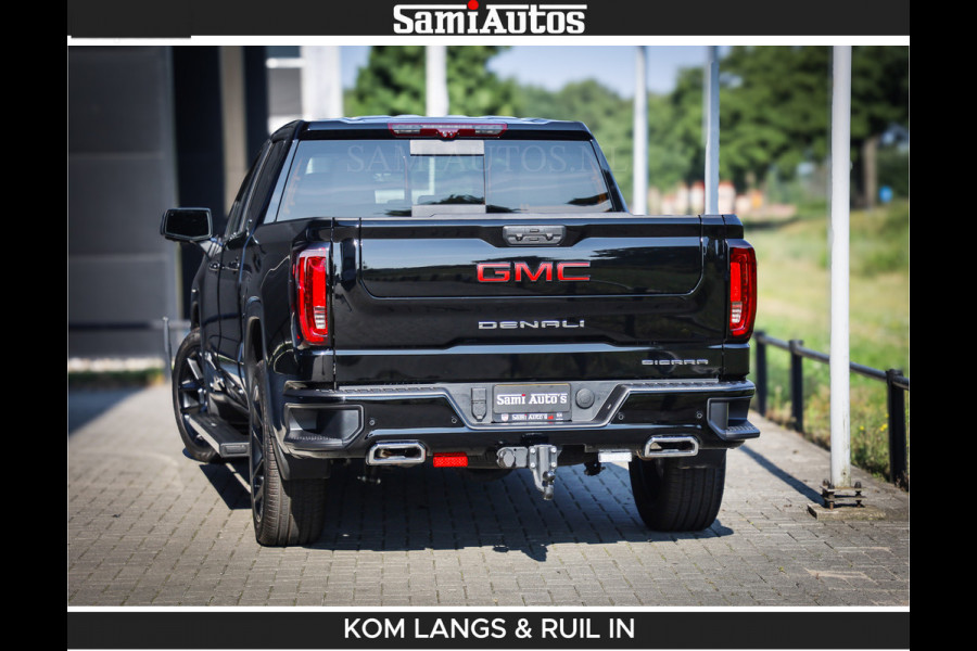 GMC Sierra DENALI 6.2 V8 426PK Full Option | De Meest Luxe Pick-Up in zijn Klasse | Comfortabele Dubbele Cabine met Royale 5 Zitplaatsen | BPM vrij | Nu Leverbaar uit Voorraad | Voorraad Nr 1924 | De specialist in Amerikaanse pick‑ups in Nederland en Europa.
