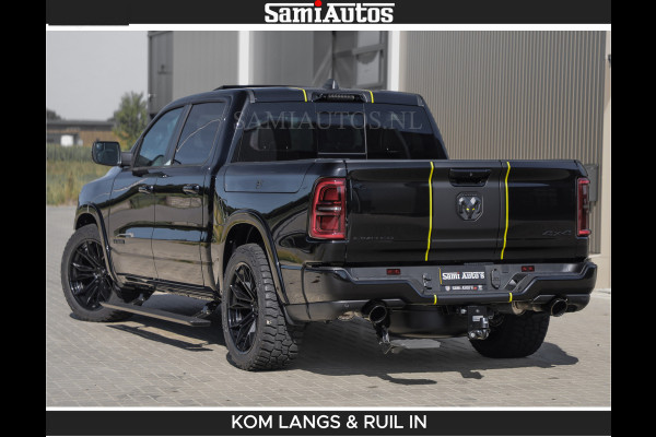 Dodge Ram Limited Night H.O 540HP 706Nm | Massage + Full Option | De Meest Luxe en Volle Pick-Up in zijn Klasse | Comfortabele Dubbele Cabine met Royale 5 Zitplaatsen | BPM vrij | Nu Leverbaar uit Voorraad | Voorraad Nr 2356 - 0990 | De specialist in Amerikaanse pick‑ups in Nederland en Europa.