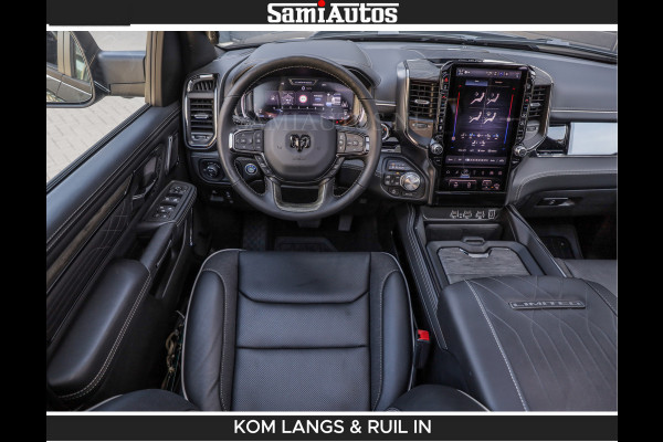 Dodge Ram Limited Night H.O 540HP 706Nm | Massage + Full Option | De Meest Luxe en Volle Pick-Up in zijn Klasse | Comfortabele Dubbele Cabine met Royale 5 Zitplaatsen | BPM vrij | Nu Leverbaar uit Voorraad | Voorraad Nr 2356 - 0990 | De specialist in Amerikaanse pick‑ups in Nederland en Europa.