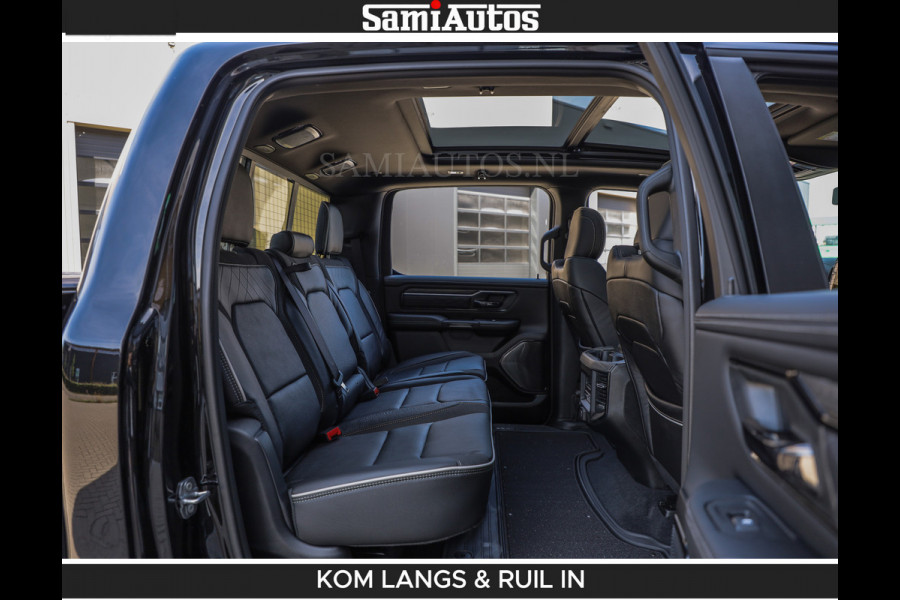 Dodge Ram Limited Night H.O 540HP 706Nm | Massage + Full Option | De Meest Luxe en Volle Pick-Up in zijn Klasse | Comfortabele Dubbele Cabine met Royale 5 Zitplaatsen | BPM vrij | Nu Leverbaar uit Voorraad | Voorraad Nr 2356 - 0990 | De specialist in Amerikaanse pick‑ups in Nederland en Europa.