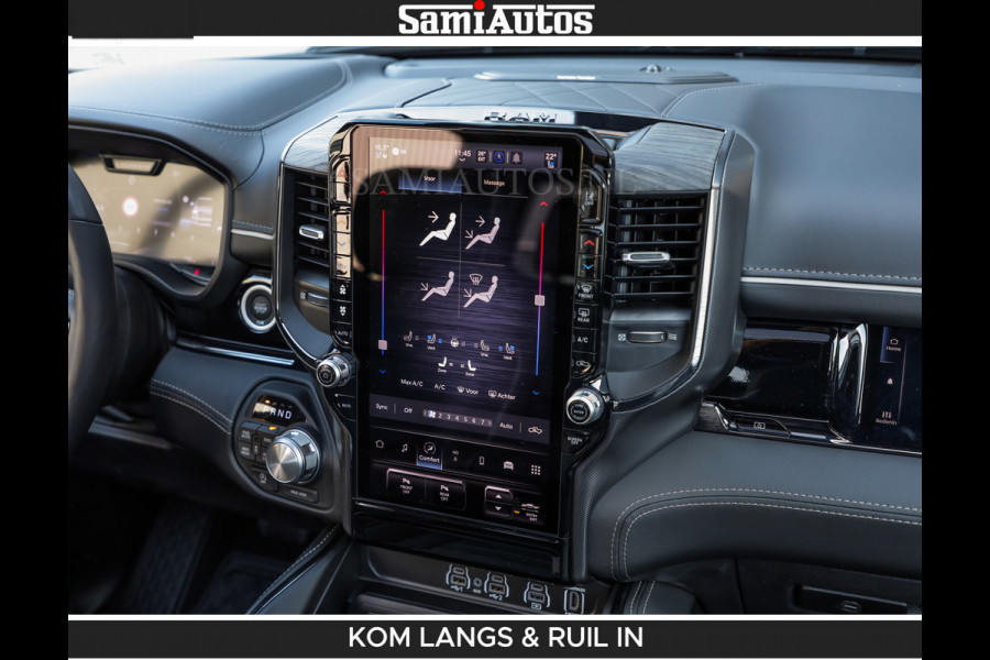 Dodge Ram Limited Night H.O 540HP 706Nm | Massage + Full Option | De Meest Luxe en Volle Pick-Up in zijn Klasse | Comfortabele Dubbele Cabine met Royale 5 Zitplaatsen | BPM vrij | Nu Leverbaar uit Voorraad | Voorraad Nr 2356 - 0990 | De specialist in Amerikaanse pick‑ups in Nederland en Europa.