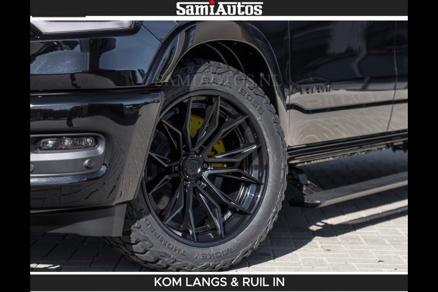 Dodge Ram Limited Night H.O 540HP 706Nm | Massage + Full Option | De Meest Luxe en Volle Pick-Up in zijn Klasse | Comfortabele Dubbele Cabine met Royale 5 Zitplaatsen | BPM vrij | Nu Leverbaar uit Voorraad | Voorraad Nr 2356 - 0990 | De specialist in Amerikaanse pick‑ups in Nederland en Europa.