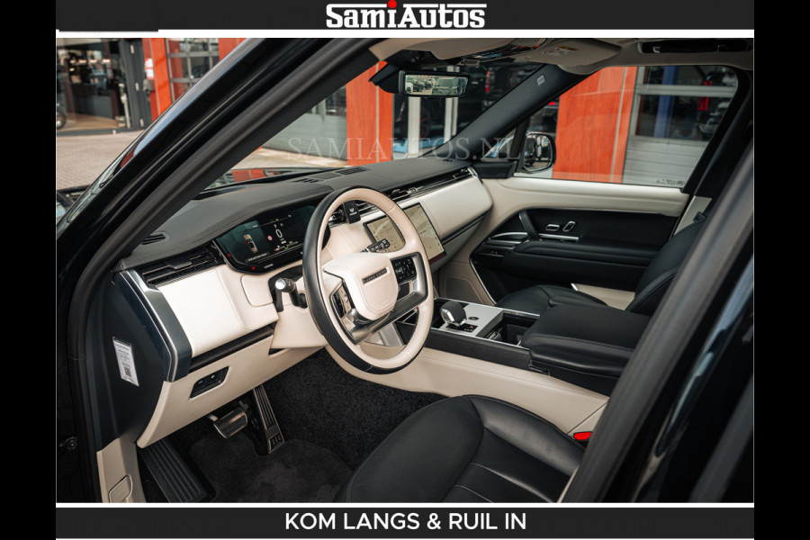 Land Rover Range Rover P550e 551 PK GARANTIE TOT 14-03-2029 | ACHTERAS BESTURING | SOFT CLOSE | HEAD-UP | FACELIFT MODEL | 23 INCH VELGEN | PANORAMADAK | STUURVERWARMING | STOEL KOELING | Incl btw | Fabrieksgarantie tot 14-03-2029 – Geniet van gemoedsrust met uitgebreide dekking tot deze datum.