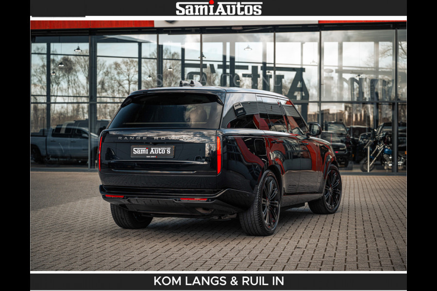 Land Rover Range Rover P550e 551 PK GARANTIE TOT 14-03-2029 | ACHTERAS BESTURING | SOFT CLOSE | HEAD-UP | FACELIFT MODEL | 23 INCH VELGEN | PANORAMADAK | STUURVERWARMING | STOEL KOELING | Incl btw | Fabrieksgarantie tot 14-03-2029 – Geniet van gemoedsrust met uitgebreide dekking tot deze datum.