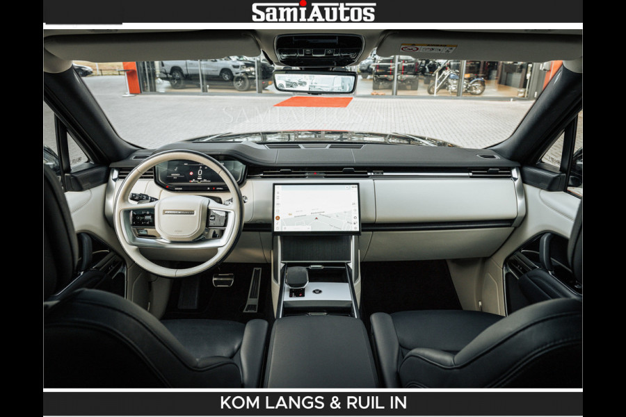 Land Rover Range Rover P550e 551 PK GARANTIE TOT 14-03-2029 | ACHTERAS BESTURING | SOFT CLOSE | HEAD-UP | FACELIFT MODEL | 23 INCH VELGEN | PANORAMADAK | STUURVERWARMING | STOEL KOELING | Incl btw | Fabrieksgarantie tot 14-03-2029 – Geniet van gemoedsrust met uitgebreide dekking tot deze datum.