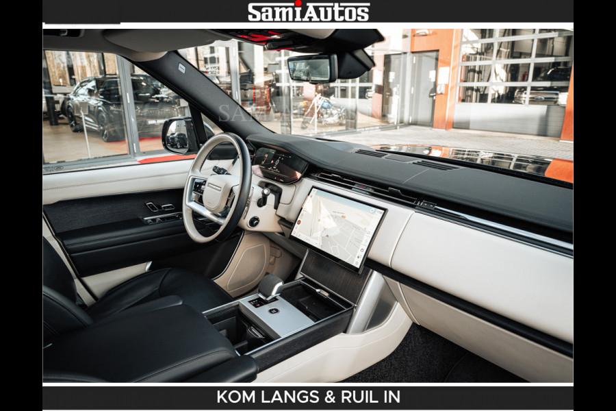 Land Rover Range Rover P550e 551 PK GARANTIE TOT 14-03-2029 | ACHTERAS BESTURING | SOFT CLOSE | HEAD-UP | FACELIFT MODEL | 23 INCH VELGEN | PANORAMADAK | STUURVERWARMING | STOEL KOELING | Incl btw | Fabrieksgarantie tot 14-03-2029 – Geniet van gemoedsrust met uitgebreide dekking tot deze datum.