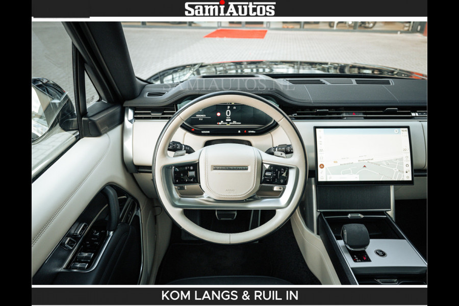 Land Rover Range Rover P550e 551 PK GARANTIE TOT 14-03-2029 | ACHTERAS BESTURING | SOFT CLOSE | HEAD-UP | FACELIFT MODEL | 23 INCH VELGEN | PANORAMADAK | STUURVERWARMING | STOEL KOELING | Incl btw | Fabrieksgarantie tot 14-03-2029 – Geniet van gemoedsrust met uitgebreide dekking tot deze datum.