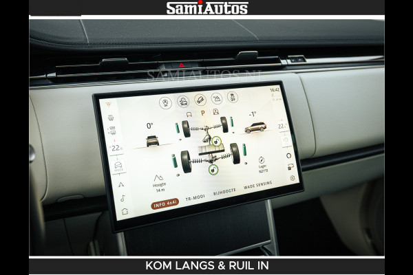 Land Rover Range Rover P550e 551 PK GARANTIE TOT 14-03-2029 | ACHTERAS BESTURING | SOFT CLOSE | HEAD-UP | FACELIFT MODEL | 23 INCH VELGEN | PANORAMADAK | STUURVERWARMING | STOEL KOELING | Incl btw | Fabrieksgarantie tot 14-03-2029 – Geniet van gemoedsrust met uitgebreide dekking tot deze datum.
