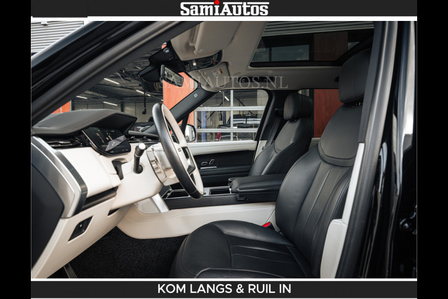 Land Rover Range Rover P550e 551 PK GARANTIE TOT 14-03-2029 | ACHTERAS BESTURING | SOFT CLOSE | HEAD-UP | FACELIFT MODEL | 23 INCH VELGEN | PANORAMADAK | STUURVERWARMING | STOEL KOELING | Incl btw | Fabrieksgarantie tot 14-03-2029 – Geniet van gemoedsrust met uitgebreide dekking tot deze datum.