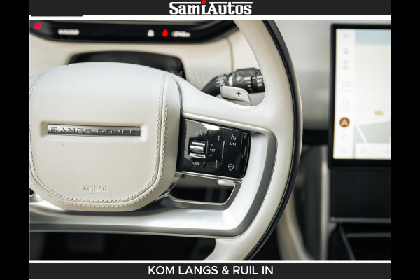 Land Rover Range Rover P550e 551 PK GARANTIE TOT 14-03-2029 | ACHTERAS BESTURING | SOFT CLOSE | HEAD-UP | FACELIFT MODEL | 23 INCH VELGEN | PANORAMADAK | STUURVERWARMING | STOEL KOELING | Incl btw | Fabrieksgarantie tot 14-03-2029 – Geniet van gemoedsrust met uitgebreide dekking tot deze datum.