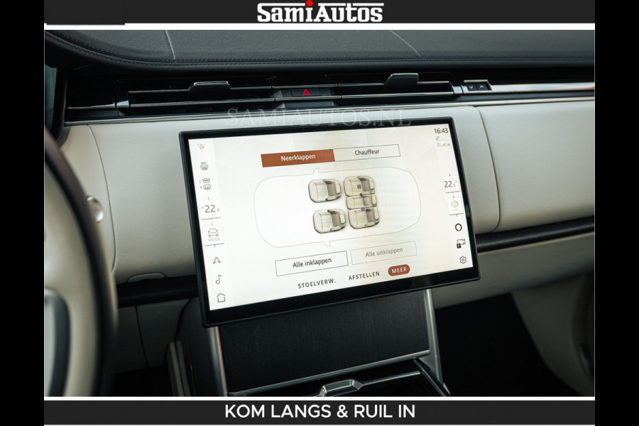 Land Rover Range Rover P550e 551 PK GARANTIE TOT 14-03-2029 | ACHTERAS BESTURING | SOFT CLOSE | HEAD-UP | FACELIFT MODEL | 23 INCH VELGEN | PANORAMADAK | STUURVERWARMING | STOEL KOELING | Incl btw | Fabrieksgarantie tot 14-03-2029 – Geniet van gemoedsrust met uitgebreide dekking tot deze datum.