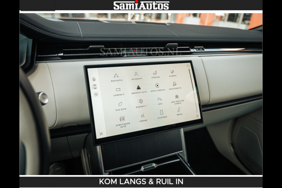 Land Rover Range Rover P550e 551 PK GARANTIE TOT 14-03-2029 | ACHTERAS BESTURING | SOFT CLOSE | HEAD-UP | FACELIFT MODEL | 23 INCH VELGEN | PANORAMADAK | STUURVERWARMING | STOEL KOELING | Incl btw | Fabrieksgarantie tot 14-03-2029 – Geniet van gemoedsrust met uitgebreide dekking tot deze datum.