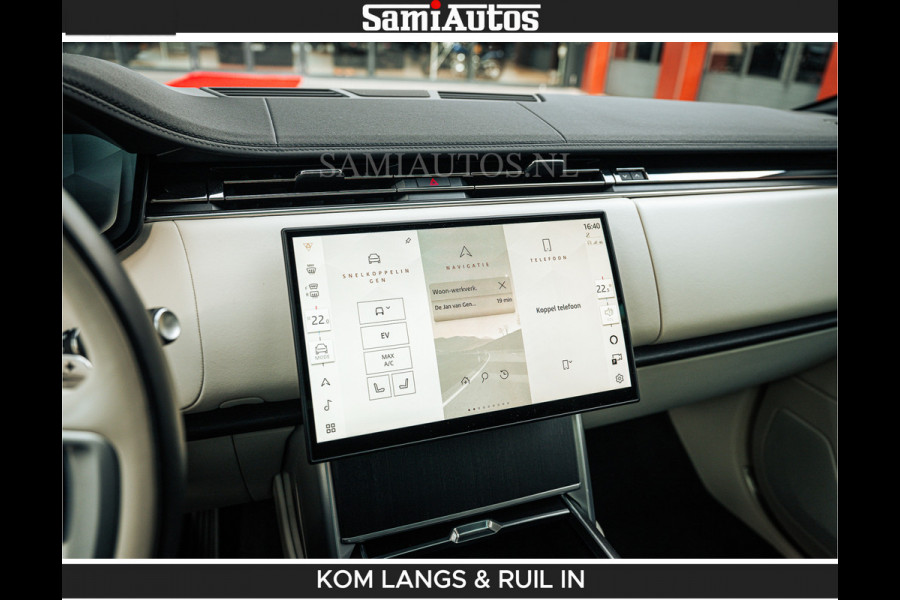 Land Rover Range Rover P550e 551 PK GARANTIE TOT 14-03-2029 | ACHTERAS BESTURING | SOFT CLOSE | HEAD-UP | FACELIFT MODEL | 23 INCH VELGEN | PANORAMADAK | STUURVERWARMING | STOEL KOELING | Incl btw | Fabrieksgarantie tot 14-03-2029 – Geniet van gemoedsrust met uitgebreide dekking tot deze datum.