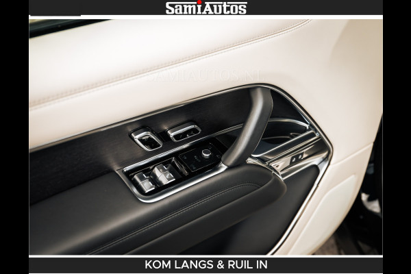 Land Rover Range Rover P550e 551 PK GARANTIE TOT 14-03-2029 | ACHTERAS BESTURING | SOFT CLOSE | HEAD-UP | FACELIFT MODEL | 23 INCH VELGEN | PANORAMADAK | STUURVERWARMING | STOEL KOELING | Incl btw | Fabrieksgarantie tot 14-03-2029 – Geniet van gemoedsrust met uitgebreide dekking tot deze datum.