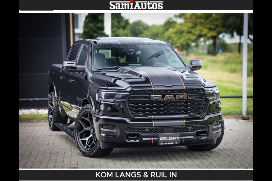 Dodge Ram LIMITED SPORT H.O 540 PK | Massage + Full Option | De Meest Luxe en Volle Pick-Up in zijn Klasse | Comfortabele Dubbele Cabine met Royale 5 Zitplaatsen | BPM vrij | Nu Leverbaar uit Voorraad | Voorraad Nr 2355 - 5149 | De specialist in Amerikaanse pick‑ups in Nederland en Europa.