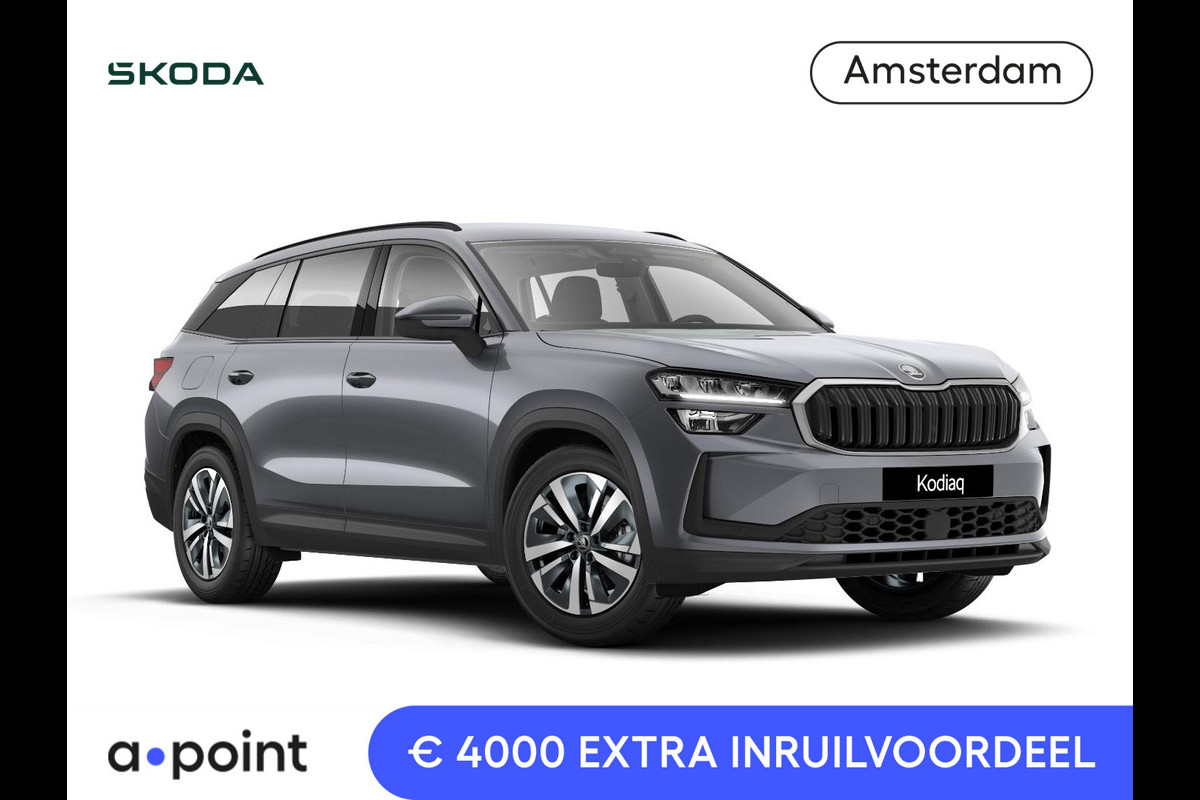 Škoda Kodiaq 1.5 TSI PHEV Edition 204 pk 6 versn. DSG | Trekhaak | Sunset | Velgen: 18" lichtmetalen velgen Soira aero, zilver