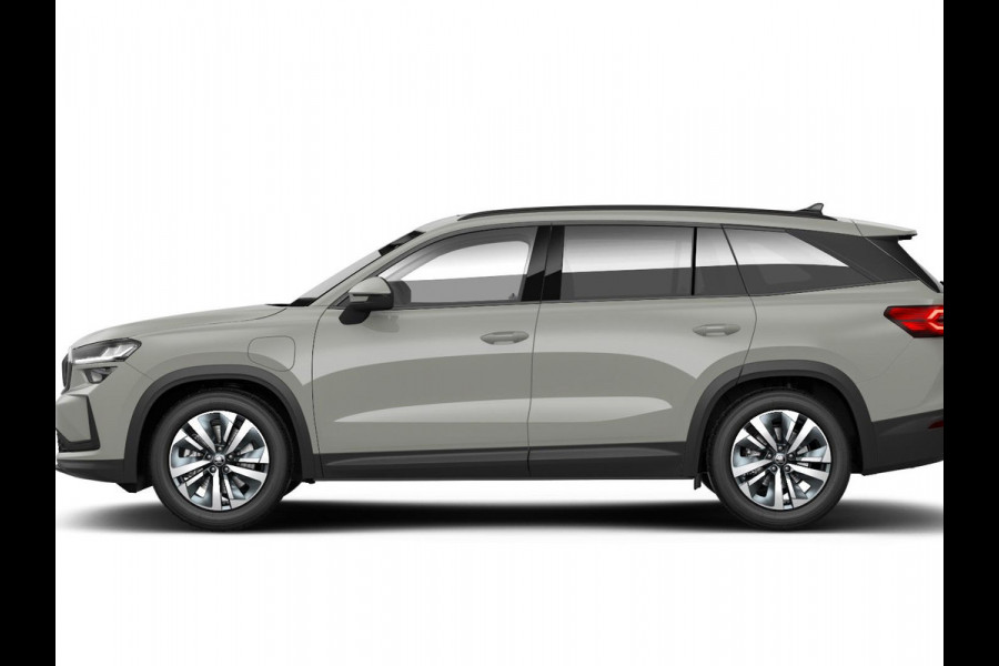 Škoda Kodiaq 1.5 TSI PHEV Edition 204 pk 6 versn. DSG | Trekhaak | Panorama Dak | Sunset | Velgen: 18" lichtmetalen velgen Soira aero, zilver