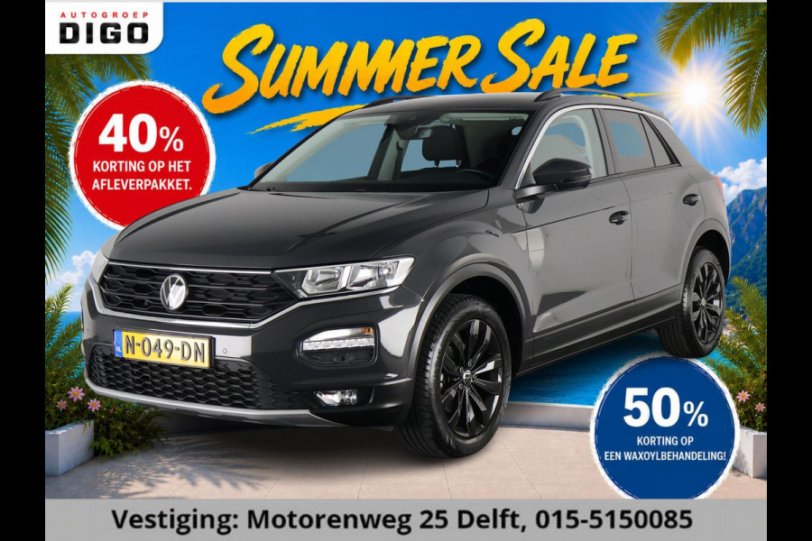 Volkswagen T-Roc 1.0 TSI STYLE 100% OH.GARANTIE TOT 10-2032* BLACKLINE .NAVI.PDC V+A.URANO GREY !