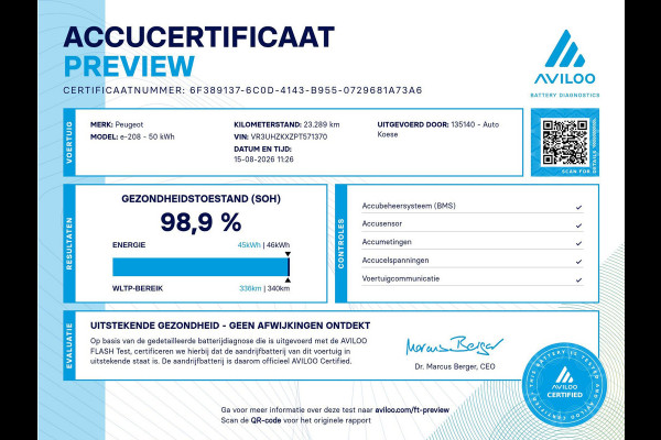 Peugeot e-208 EV Allure 50 kWh | 98,9% SOH | Camera | Navigatie | Parkeersensoren | Stoelverwarming