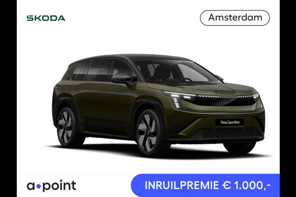 Škoda Peaq 90 Sportline 7p. 286 pk | Winter Pakket | Trekhaak | Panorama Dak | Zwart Dak | Derde zitrij | Velgen: 21" lichtmetalen velgen "Dugong" zwart gepolijst