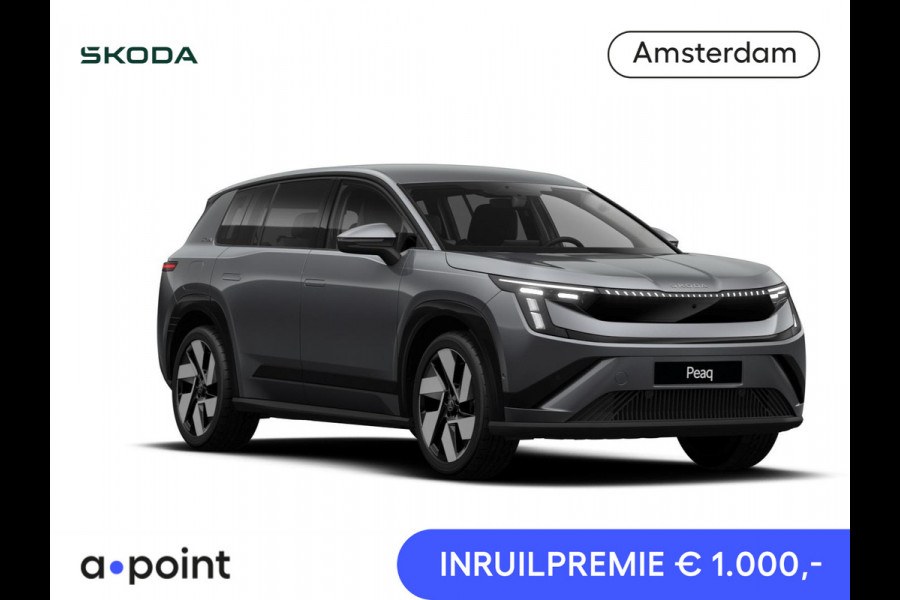 Škoda Peaq 90 Business Edition 7p. 286 pk | Tech Pakket | Trekhaak | Winter Pakket | Derde zitrij | Convenience Pakket met stoelventilatie | Assist Pakket | Adaptive Chassis Control Pakket |  Interieur 'Suite' Ceramique | Velgen 21" lichtmetalen velgen "Javan" zwart gepolijst