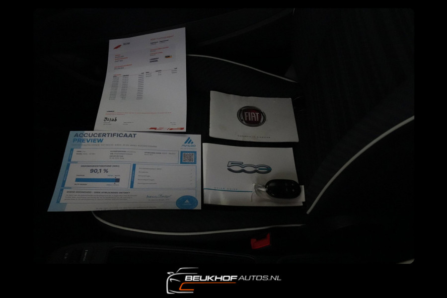 Fiat 500 42 kWh Cruise Control Stoelverwarming Soh 92%