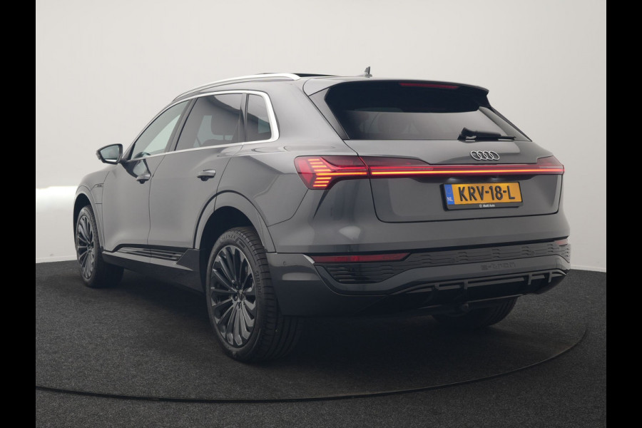 Audi Q8 e-tron 50 quattro S Line 95 kWh 340pk Dealer O.H | Luchtvering | Trekhaak Afn. | Adaptive Cruise | Bang & Olufsen | Head Up | 360 Camera | Lederen Sportstoelen & Stuur Verwarmd | Keyless | Apple Carplay | BLIS | Virtual | Navigatie | DAB | 21"L.M |