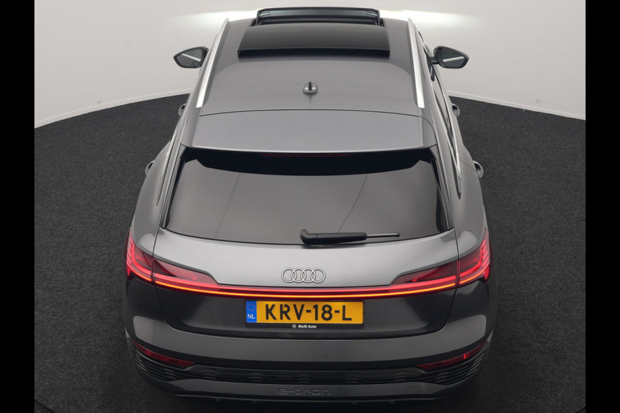 Audi Q8 e-tron 50 quattro S Line 95 kWh 340pk Dealer O.H | Luchtvering | Trekhaak Afn. | Adaptive Cruise | Bang & Olufsen | Head Up | 360 Camera | Lederen Sportstoelen & Stuur Verwarmd | Keyless | Apple Carplay | BLIS | Virtual | Navigatie | DAB | 21"L.M |