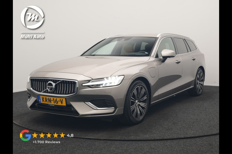 Volvo V60 T6 Recharge AWD Inscription PHEV 340pk Dealer O.H | Trekhaak Af Fabriek | Adaptive Cruise | 360 Camera | Head Up | Lederen Sportstoelen Memory & Verkoeling | Keyless | Apple Carplay | Stoel & Stuurverwarming | Virtual | Navigatie | DAB | 18"L.M | Plug In Hybrid |
