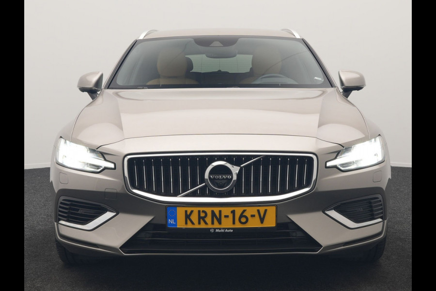 Volvo V60 T6 Recharge AWD Inscription PHEV 340pk Dealer O.H | Trekhaak Af Fabriek | Adaptive Cruise | 360 Camera | Head Up | Lederen Sportstoelen Memory & Verkoeling | Keyless | Apple Carplay | Stoel & Stuurverwarming | Virtual | Navigatie | DAB | 18"L.M | Plug In Hybrid |