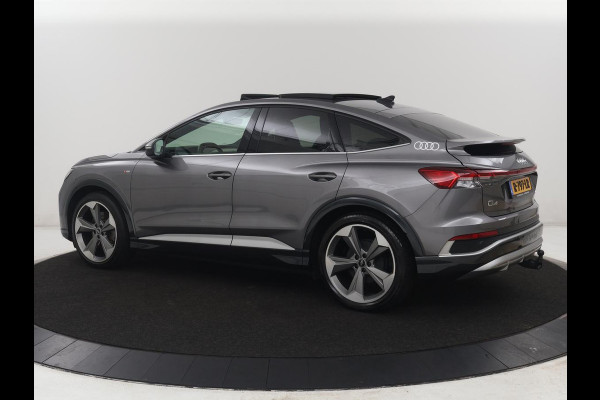 Audi Q4 Sportback e-tron 40 Launch edition S Competition 77 kWh | SOH 92,5% | Panoramadak | Leder | Stoelverwarming | Adaptive cruise | Head-up | SONOS audio | Sfeerverlichting | Carplay | Trekhaak