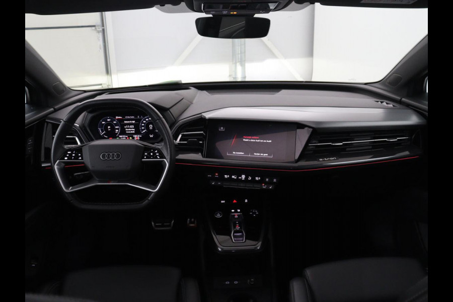 Audi Q4 Sportback e-tron 40 Launch edition S Competition 77 kWh | SOH 92,5% | Panoramadak | Leder | Stoelverwarming | Adaptive cruise | Head-up | SONOS audio | Sfeerverlichting | Carplay | Trekhaak