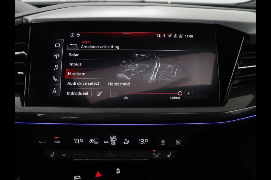 Audi Q4 Sportback e-tron 40 Launch edition S Competition 77 kWh | SOH 92,5% | Panoramadak | Leder | Stoelverwarming | Adaptive cruise | Head-up | SONOS audio | Sfeerverlichting | Carplay | Trekhaak