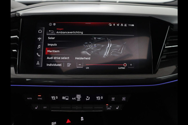 Audi Q4 Sportback e-tron 40 Launch edition S Competition 77 kWh | SOH 92,5% | Panoramadak | Leder | Stoelverwarming | Adaptive cruise | Head-up | SONOS audio | Sfeerverlichting | Carplay | Trekhaak