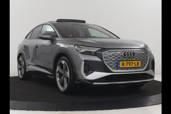 Audi Q4 Sportback e-tron 40 Launch edition S Competition 77 kWh | SOH 92,5% | Panoramadak | Leder | Stoelverwarming | Adaptive cruise | Head-up | SONOS audio | Sfeerverlichting | Carplay | Trekhaak