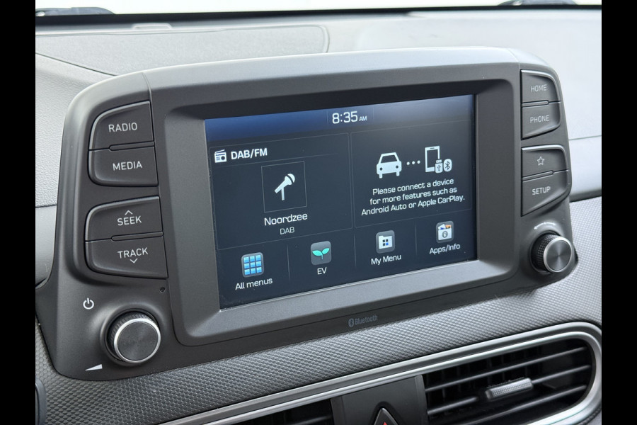 Hyundai Kona EV Comfort 64kWh 3-Fase Laden Warmtepomp Adap.Cruise SOH 100% Camera Navi* Apple Carplay Android Auto Ecc Pdc Keyless Lane Assist Bluetooth DAB Led FCA Origineel Nederlandse Auto