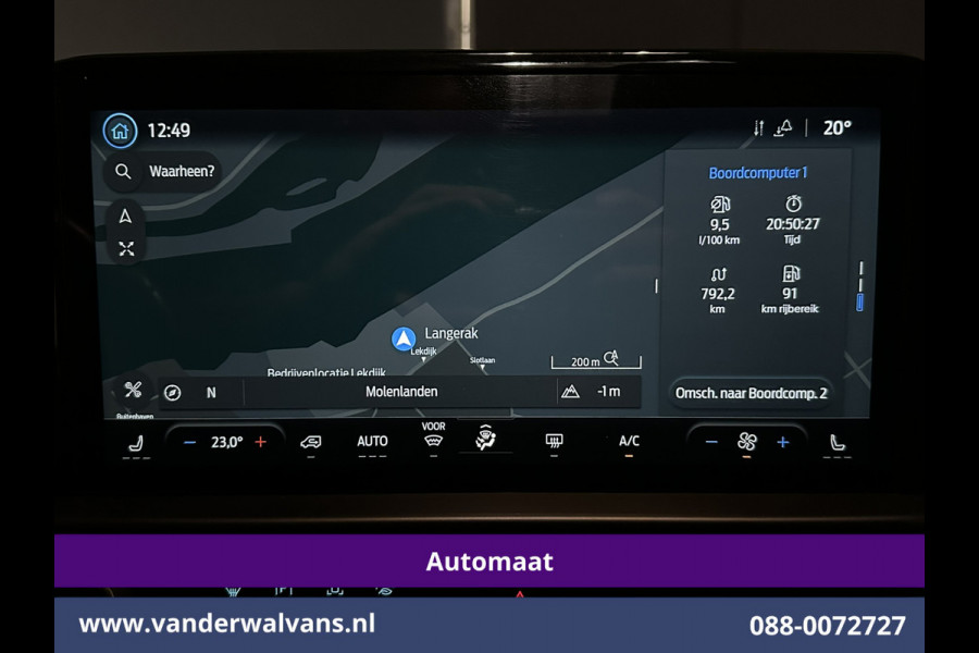 Ford Transit Custom 2.0 TDCI 136pk Automaat L1H1 Euro6 Airco | Camera | Navigatie | LED | LM Velgen | Apple Carplay Android Auto, Stoelverwarming, Verwarmde voorruit, Parkeersensoren, Bijrijdersbank