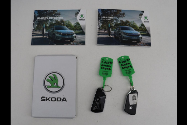 Škoda Enyaq iV 80 Business Edition | SOH 93,6% | Panoramadak | Leder/alcantara | Memory | Stuur/stoel verwarming | Adaptive cruise | Carplay | Sfeerverlichting | Camera | Park assist | Trekhaak