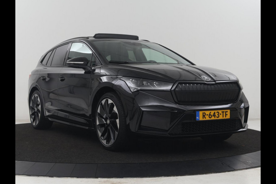 Škoda Enyaq iV 80 Business Edition | SOH 93,6% | Panoramadak | Leder/alcantara | Memory | Stuur/stoel verwarming | Adaptive cruise | Carplay | Sfeerverlichting | Camera | Park assist | Trekhaak