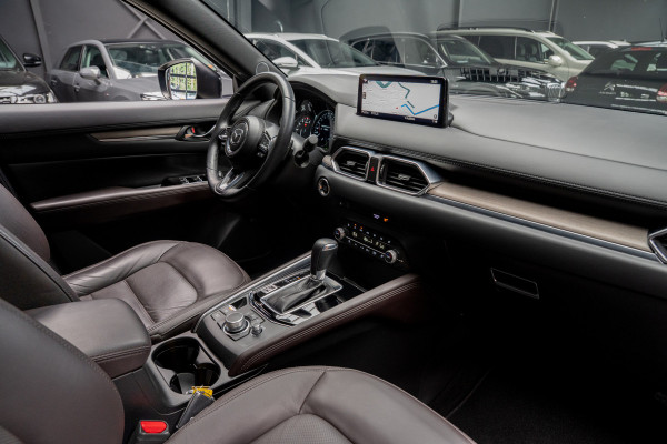 Mazda CX-5 2.5 SkyActiv-G 194 HUD Leder Bose 360 ° Memory seats Navi Matrix LED PDC Stuur- & stoelverwarming Elektr. bedienbare achterklep Climate C. Cruise C. LM velgen BTW auto!