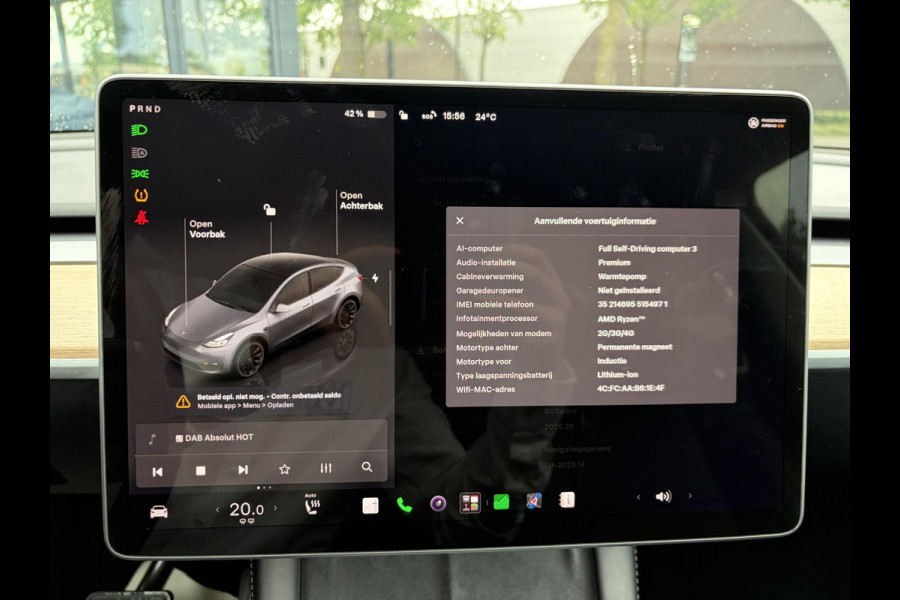 Tesla Model Y Long Range AWD 75 kWh SOH 97%| QUICKSILVER!| TESLA FABRIEKSGARANTIE TOT 05-2027/ 80.000KM | FABRIEKSGARANTIE OP ACCU & AANDRIJFLIJN TOT 2031 OF 192.000 KM |