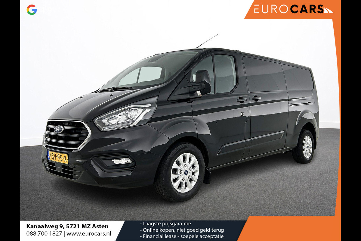 Ford Transit Custom 300 2.0 TDCI L2H1 Limited Dubbele cabine Automaat Navi Airco 2x Schuifdeuren Trekhaak Parkeersensoren Carplay