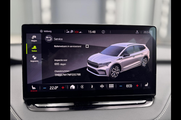 Škoda ENYAQ iV 60 Sportline | SOH: 93,4% | Elektr. Trekhaak| Matrix LED Verlichting | stuur/stoel verwarming | Cruise Control | Navi | Carplay | Camera |