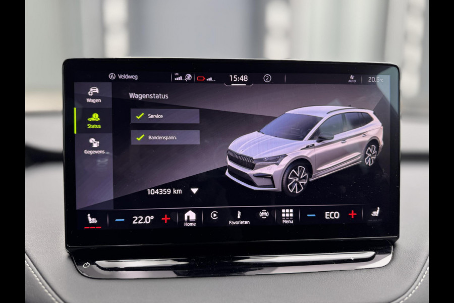Škoda ENYAQ iV 60 Sportline | SOH: 93,4% | Elektr. Trekhaak| Matrix LED Verlichting | stuur/stoel verwarming | Cruise Control | Navi | Carplay | Camera |