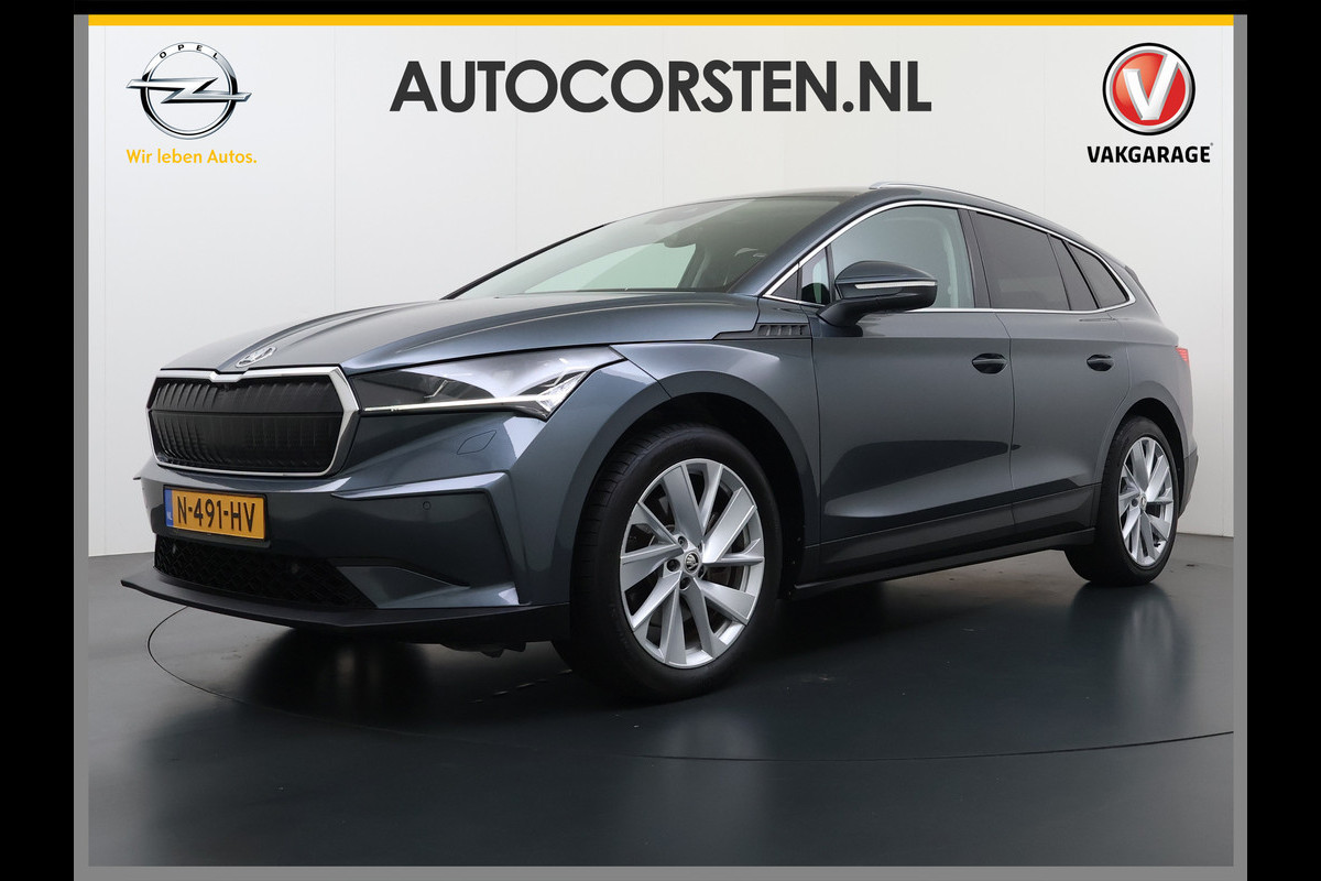 Škoda ENYAQ iV 80 SOH 90% Warmtepomp Adap.Cruise Camera Stuur+Stoelverwarming Blind Spot 3-Zone Ecc Navi Apple Carplay Android Auto Matrix Led  Assistentie Pakket Comfort-pakket Lane Assist P-Assist Lmv 20" Privacy Glas Pdc Isofix Origineel Nederlandse Auto Dealeronderhouden