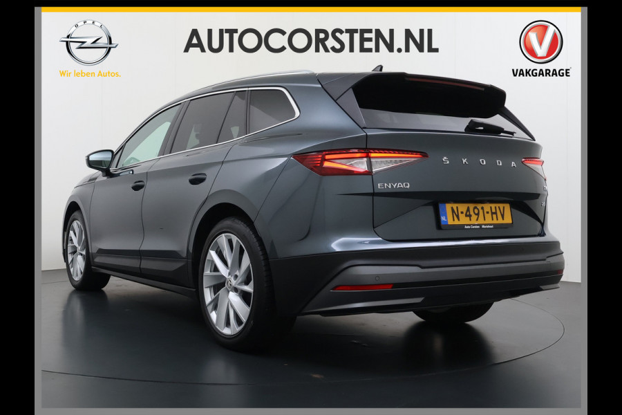 Škoda ENYAQ iV 80 SOH 90% Warmtepomp Adap.Cruise Camera Stuur+Stoelverwarming Blind Spot 3-Zone Ecc Navi Apple Carplay Android Auto Matrix Led  Assistentie Pakket Comfort-pakket Lane Assist P-Assist Lmv 20" Privacy Glas Pdc Isofix Origineel Nederlandse Auto Dealeronderhouden