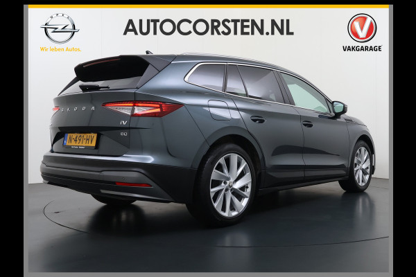 Škoda ENYAQ iV 80 SOH 90% Warmtepomp Adap.Cruise Camera Stuur+Stoelverwarming Blind Spot 3-Zone Ecc Navi Apple Carplay Android Auto Matrix Led  Assistentie Pakket Comfort-pakket Lane Assist P-Assist Lmv 20" Privacy Glas Pdc Isofix Origineel Nederlandse Auto Dealeronderhouden