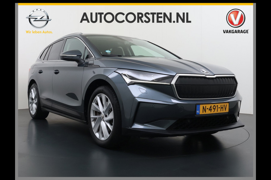 Škoda ENYAQ iV 80 SOH 90% Warmtepomp Adap.Cruise Camera Stuur+Stoelverwarming Blind Spot 3-Zone Ecc Navi Apple Carplay Android Auto Matrix Led  Assistentie Pakket Comfort-pakket Lane Assist P-Assist Lmv 20" Privacy Glas Pdc Isofix Origineel Nederlandse Auto Dealeronderhouden