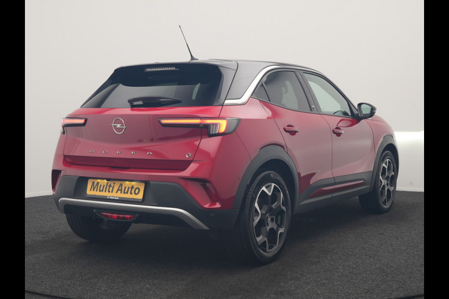 Opel Mokka-e Ultimate 50-kWh 7.4kw bl. 136pk | Trekhaak Afn. | Adaptive Cruise | 360 Camera | Sportstoelen Verwarmd | Stuur Verwarmd | Apple Carplay | Blis | Keyless | Navigatie | DAB |