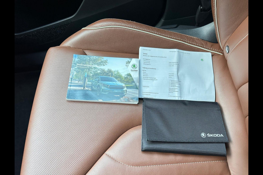 Škoda ENYAQ iV 80 | SOH: 88,4% | Panorama | Havana Leder | Trekhaak | Blindspot | Memory Seat |
